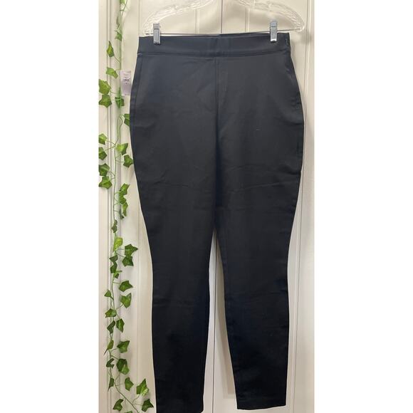Women GAP NWT Black Stretch Fitted Pants Size 12 - Picture 1 of 6